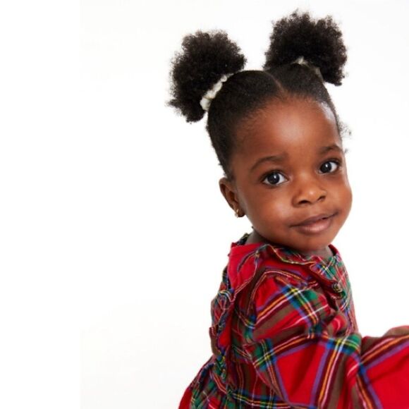 Baby Girl Plaid Long Sleeve Dress With Tights 2-Piece Set Size 24M - Picture 8 of 9